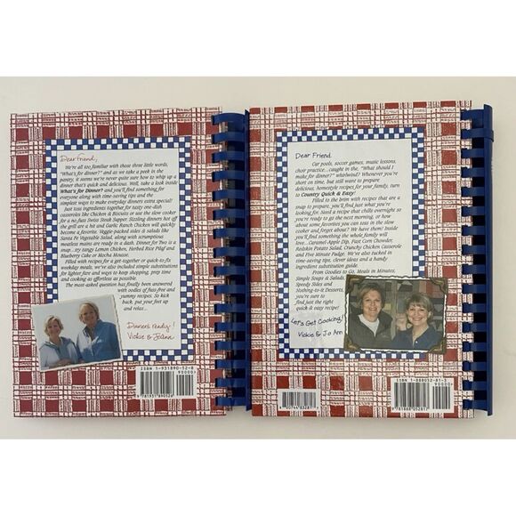 Gooseberry Patch Cookbooks Lot Of 2, Country Quick  & Easy and What’s For Dinner - Picture 2 of 16